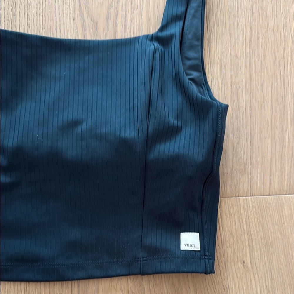 Vuori Black Ribbed Tank Top